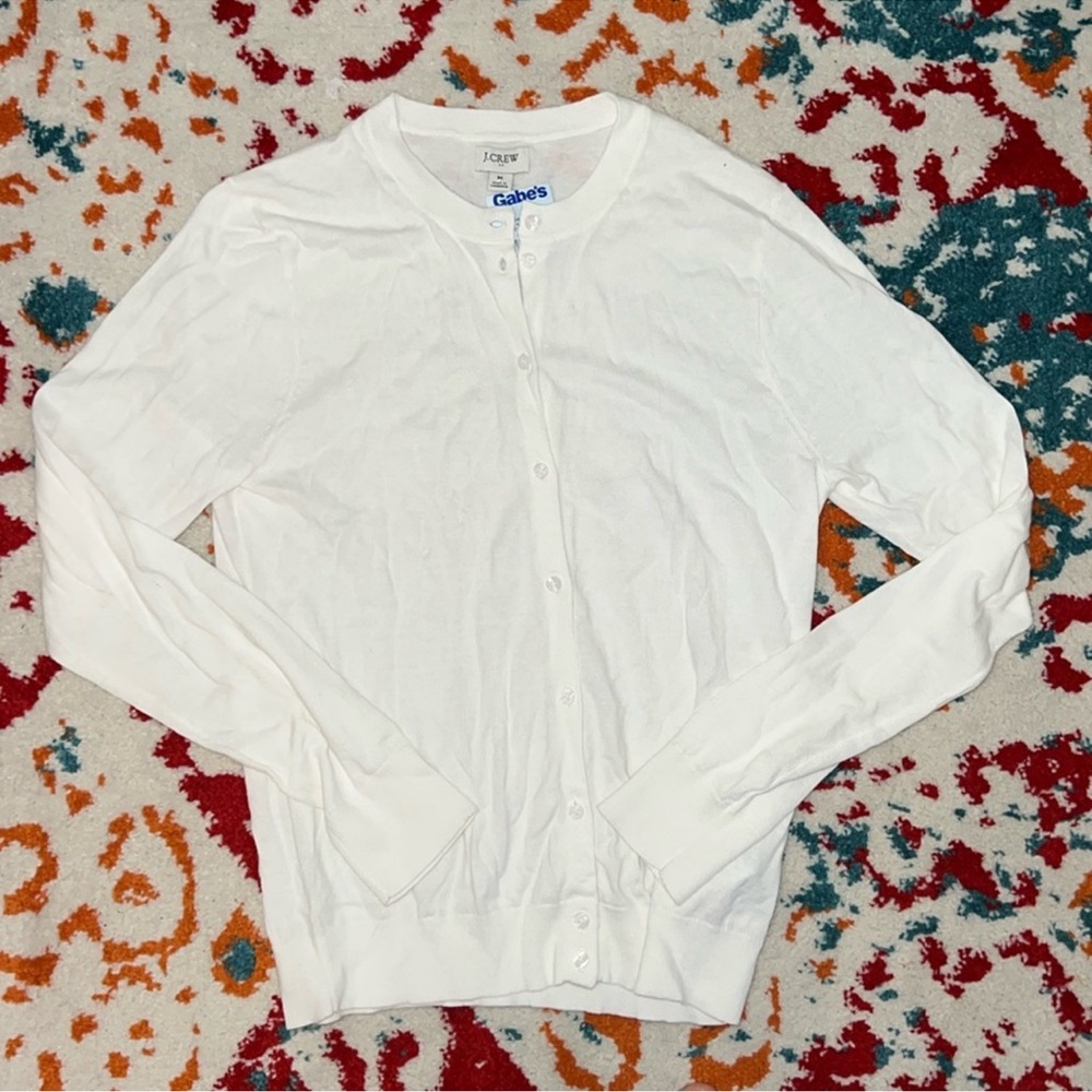 White Button-Up Cardigan